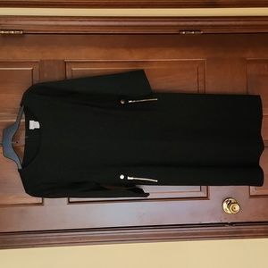 Chico's black patterned dress.